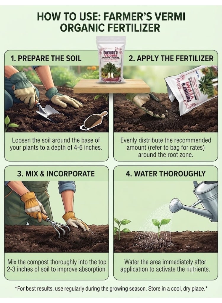 Farmer's Vermicompost for Organic Farming 25 LBS - Image 2