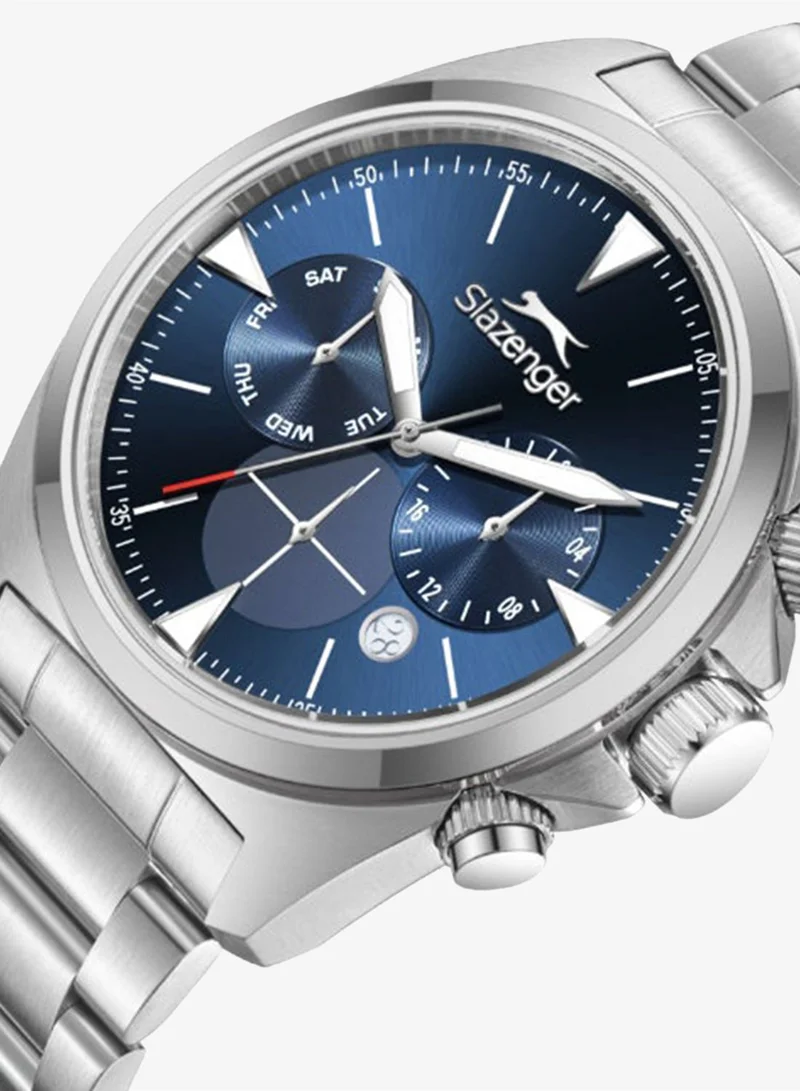 Slazenger Dark Blue Men's Metal Multifunction Watch SL.9.2527.2.03 - 41 mm for Men | Best Price UAE