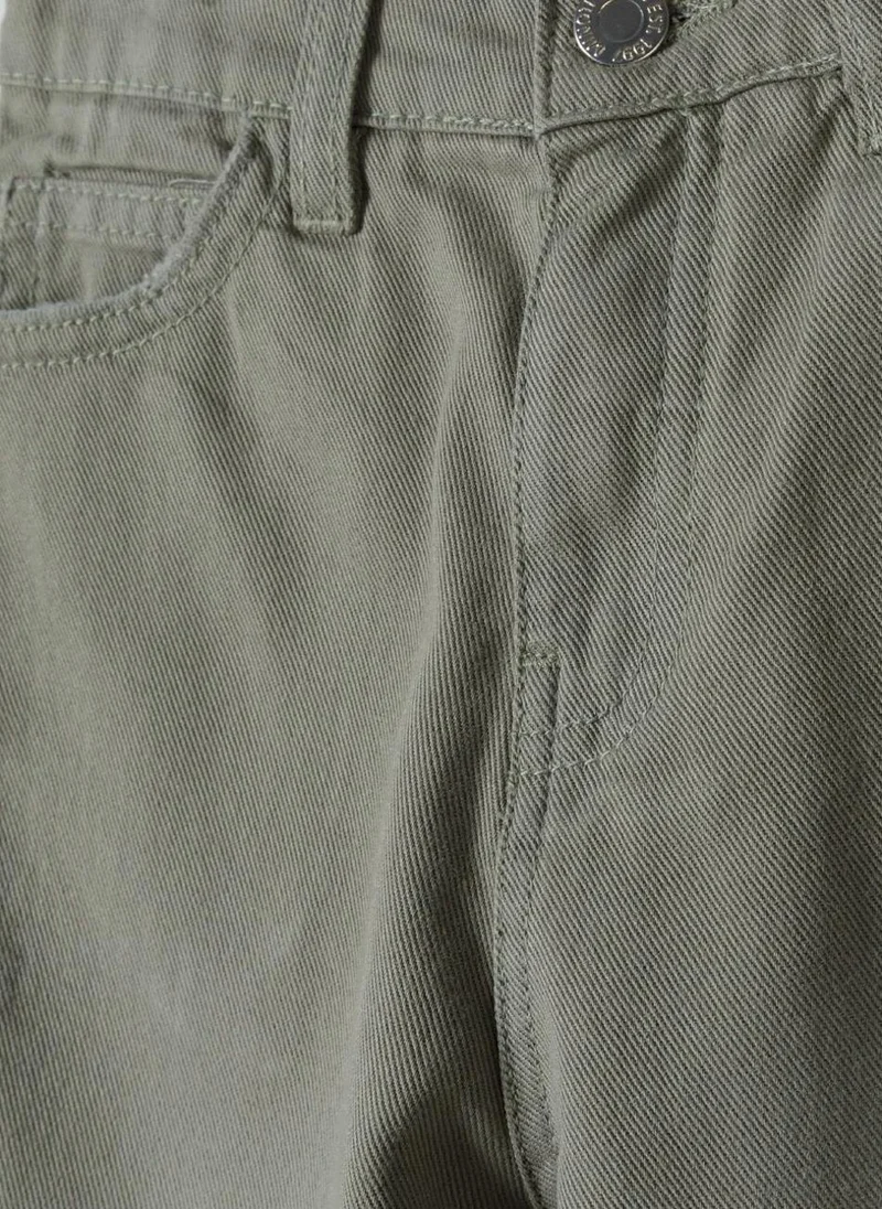مينوتي Kids Girls Twill Mom Fit Trousers
