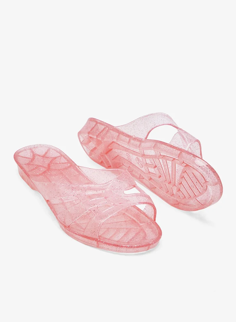 جينجر أحذية مسطحة بتفاصيل حزام جيلي