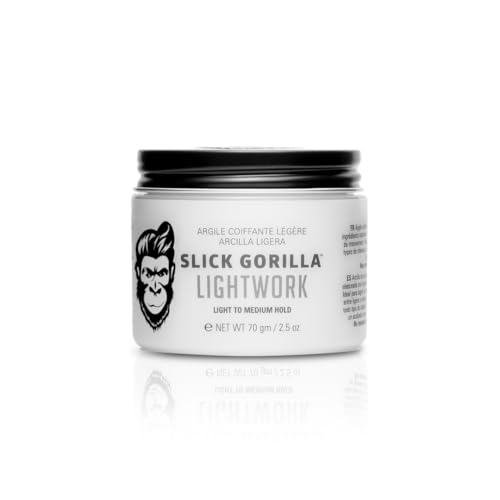 Slick Gorilla Lightwork Hair Styling Clay  25 oz WaterBased for Matte Finish Flexible Hold and Texture