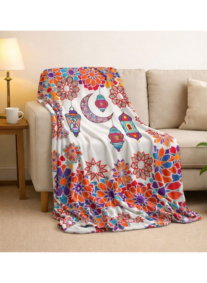 سنوز بطانيه رمضانية خفيفه وجهين 130 * 180 سم، تصميم رمضان فايبس - Image 4