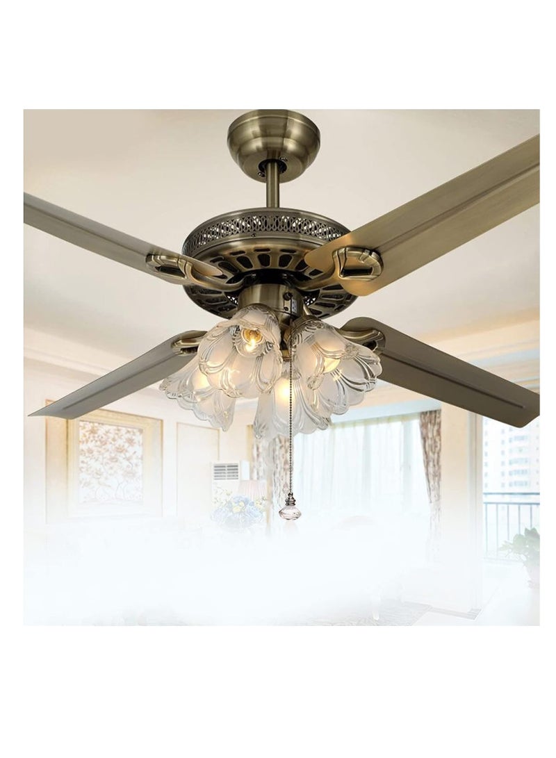 2pcs Ceiling Fan Pull Chains, Light Pull Chain Pull Cord Handle Chain Extension Beaded 30cm Crystal Diamond Pull Chain, for Bathroom Toilet Light, Ceiling Light Fan - Image 4