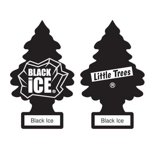 Little Trees Black Ice Air Freshener (Pack of 3) | Bold Citrus & Woody Fragrance | Iconic Tree Hanging Design | For Car, Home, Wardrobe | Imported from USA - Image 3