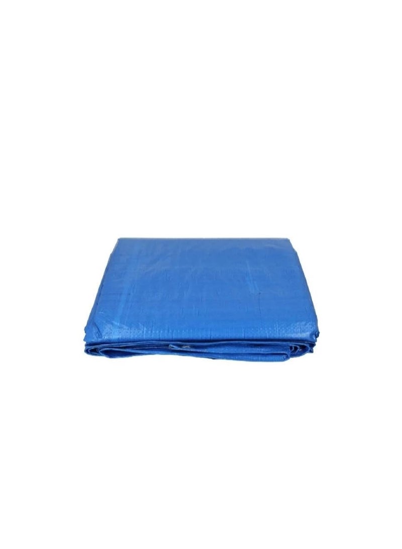 "PE Tarpaulin Sheet Blue – Waterproof, UV-Resistant, 3 x 4 Yards – Heavy Duty Tarp for Camping, Construction, Agriculture & Car Cover" - Image 2
