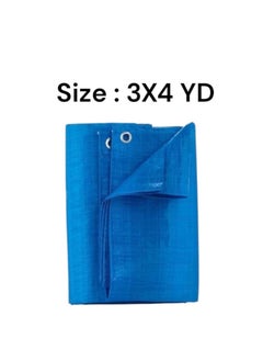 Generic "PE Tarpaulin Sheet Blue – Waterproof, UV-Resistant, 3 x 4 Yards – Heavy Duty Tarp for Camping, Construction, Agriculture & Car Cover"  - Image 1