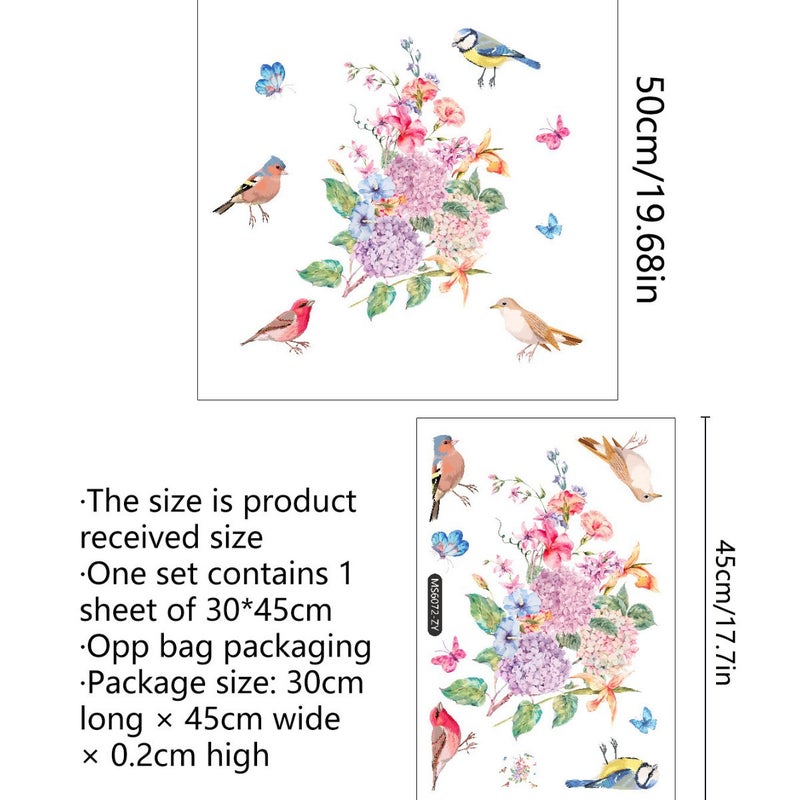 A Variety Of Flower Cartoon Animal Wall Stickers For Living Room, Bedroom, Home Beautification And Decoration Wall Stickers - Image 1