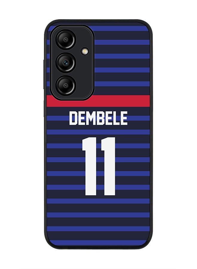 Stylizedd Rugged Black Edge Case for Samsung Galaxy A55, Slim fit Case Thin Cover -  Football Team - France, Player Name - Dembele - Image 1
