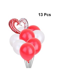 Amosfun Amosfun 13Pcs Heart Shape Balloons Love Balloons Latex Foil Balloon Photo Props For Birthday Party Wedding Party Decor 