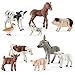 Divwa 10 Pcs Baby Plastic Farm Animal Toy Figure Set for Toddler Kid 35 57 Cow Horse Goat Sheep Pig Donkey Goose Dog - Image 2