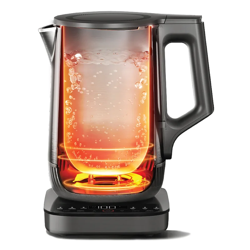 nutricook Everything Kettle – 316 SS Electric Kettle with Digital Display, Patented 3D Boil Technology, 6 Presets, Boil-Dry Protection, Cool-Touch Exterior & 2-Stage Safety Lid, USK600, Silver, 2-Year Warranty