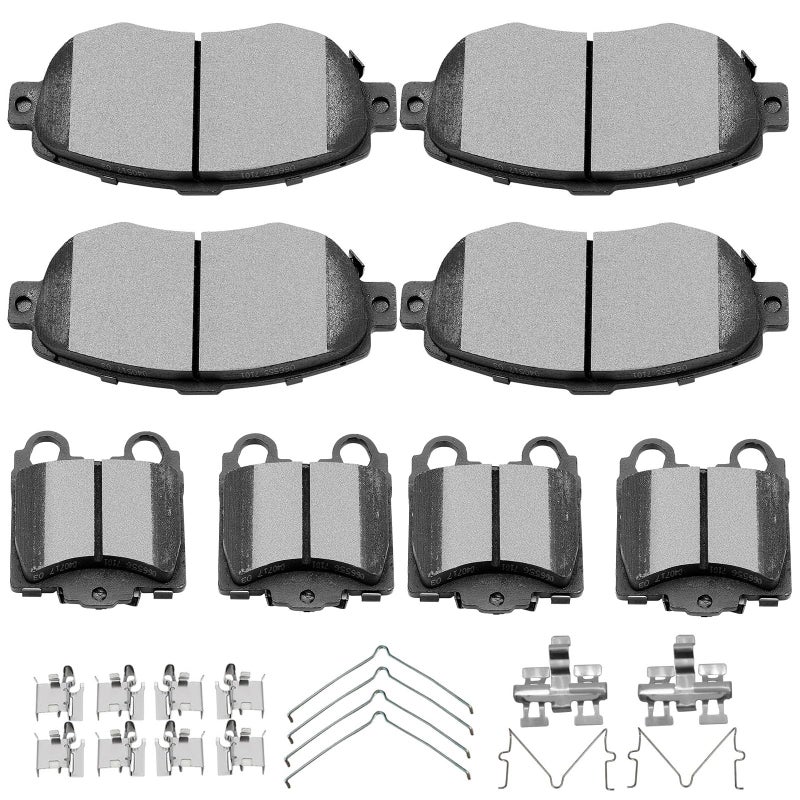 SCITOO Ceramic Front Rear Disc Brake Pad Set fit for 19982005 for Lexus GS300 19982000 for Lexus GS400 20012005 for Lexus GS430 20012005 for Lexus IS300 20022010 for Lexus SC430