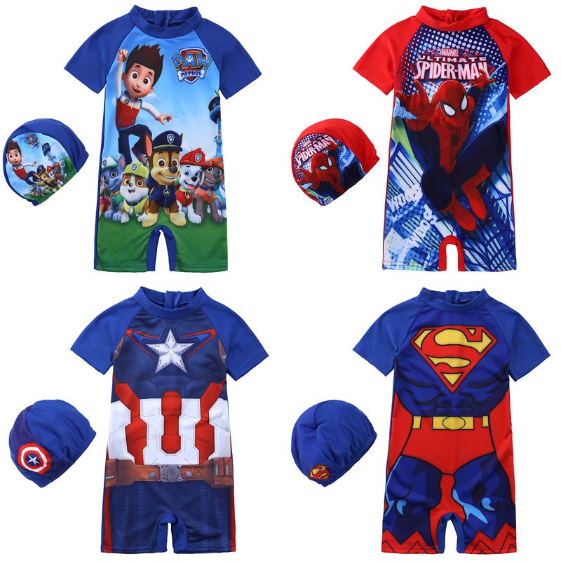 Kids Tales Cartoon Children'S Swimsuit Boy'S One-Piece Spring Baby Swimming Trunks Children'S Swimsuit Baby - Image 2
