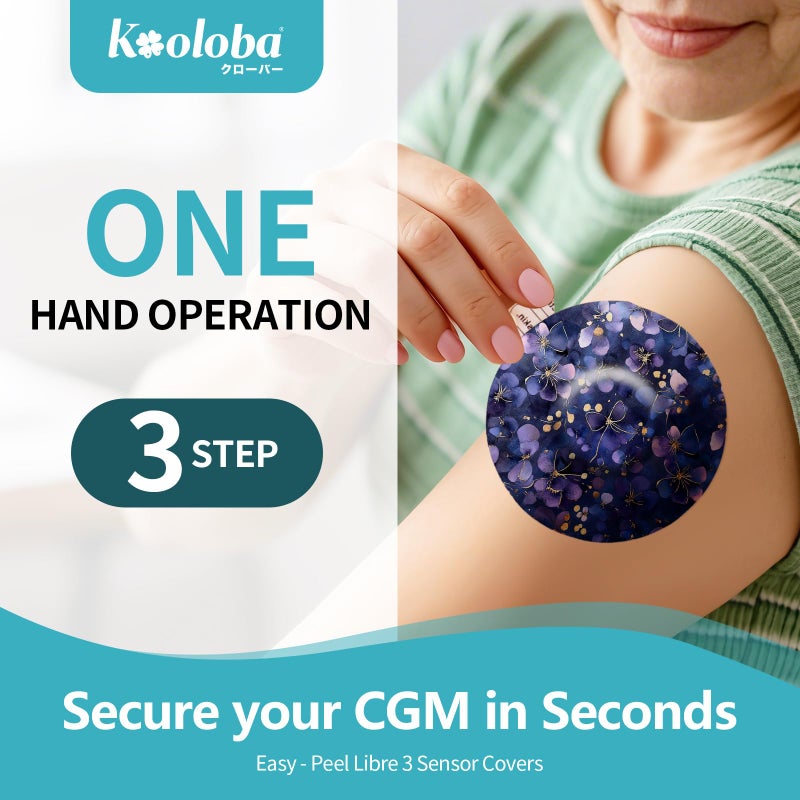 Kooloba Adhesive Patches for Libre 3 Waterproof,Sensor Covers for Libre 3,Pre-Cut Backing with Easy-Peel Tab for 10-14 Days,Full Cover No Glue in Center, Astralora - Image 2