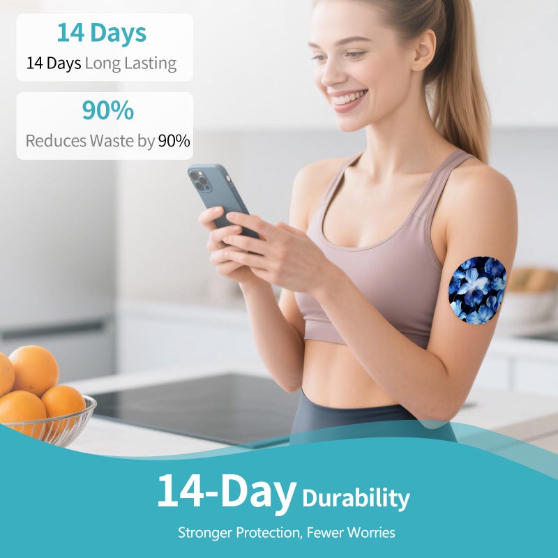 Kooloba Adhesive Patches for Libre 3 Waterproof,Sensor Covers for Libre 3,Pre-Cut Backing with Easy-Peel Tab for 10-14 Days,Full Cover No Glue in Center, Astralora - Image 5