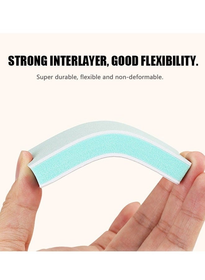 10 Pcs Manicure Nail File, Double Sided Nail Buffers Blocks Set, Nail Buffers Sanding Blocks for Acrylic Nails Gel Polish Nails (Green)