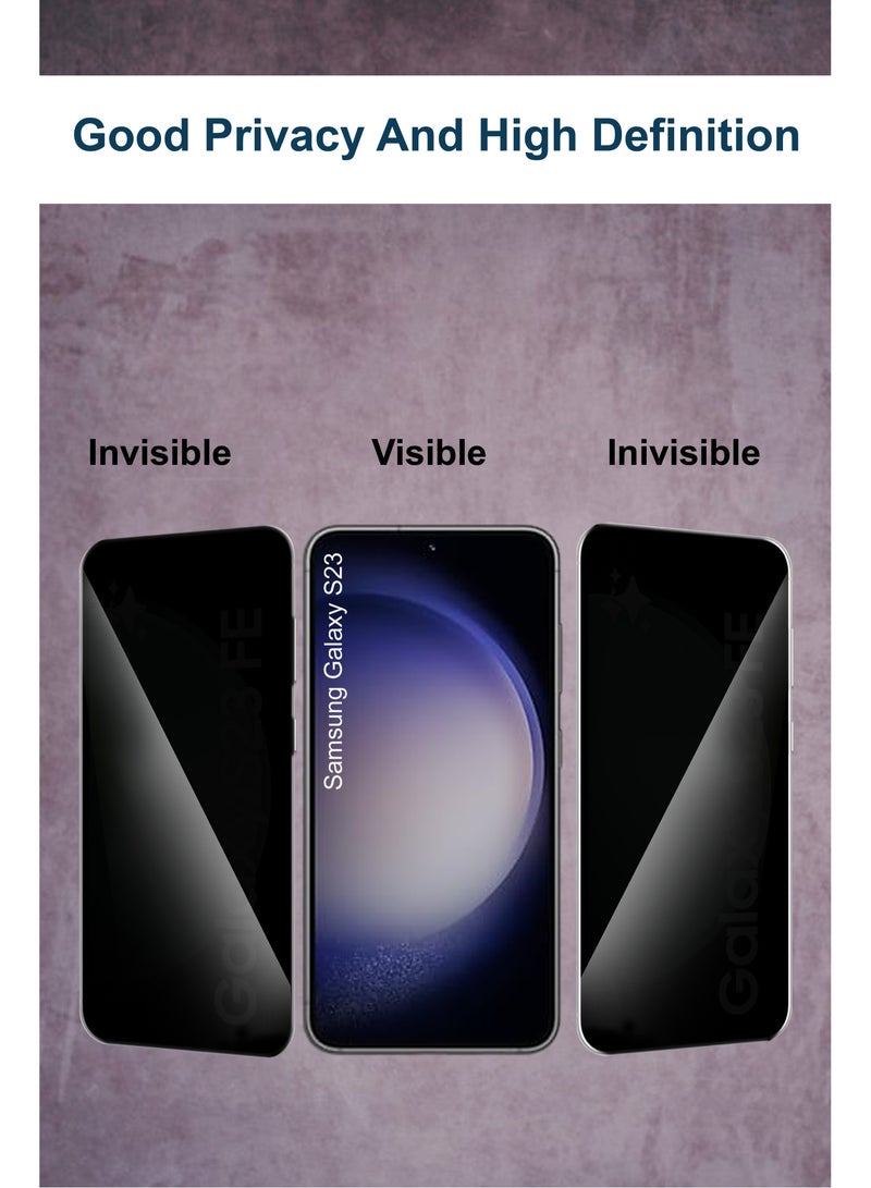 Generic Privacy Matte Ceramic Glass Screen Protector For Samsung Galaxy S23- Black - Image 2