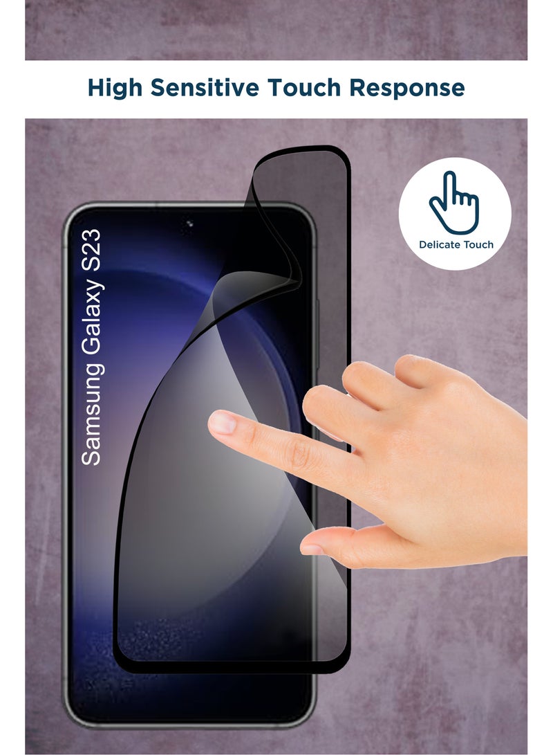 Generic Privacy Matte Ceramic Glass Screen Protector For Samsung Galaxy S23- Black - Image 4