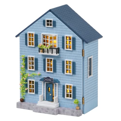 Flever Dollhouse Miniature DIY House Kit Creative Room with Furniture for Romantic Valentines Gift Molan House - Image 1
