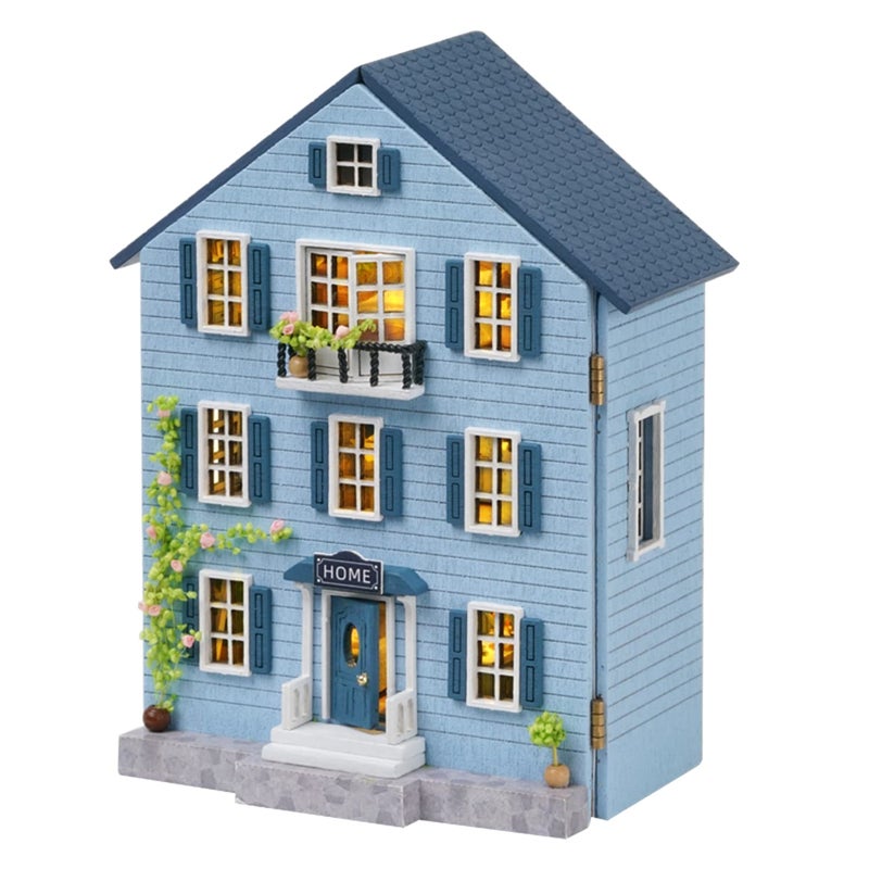 Flever Dollhouse Miniature DIY House Kit Creative Room with Furniture for Romantic Valentines Gift Molan House - Image 3