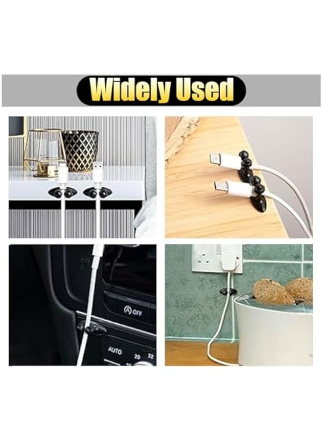 ماركة غير محددة 8 قطع مشابك حبال كابلات السيارة، حامل كابل USB للسيارة، قوية ودائمة، حامل حبل تثبيت سلك منظم، حامل إدارة أسلاك الكابلات (8)  - Image 5