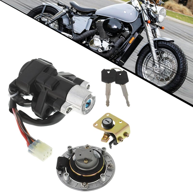 Waltyotur Ignition Switch Gas Cap Cover Seat Lock Key Replacement for Suzuki Motorcycles - Image 2
