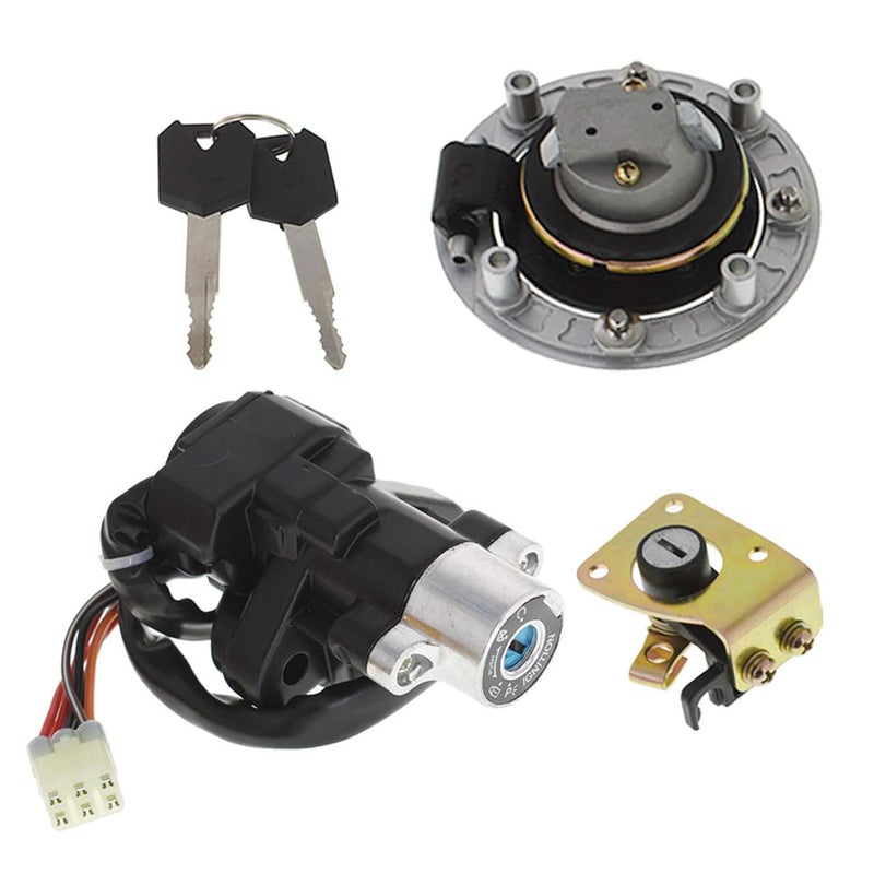 Waltyotur Ignition Switch Gas Cap Cover Seat Lock Key Replacement for Suzuki Motorcycles - Image 1