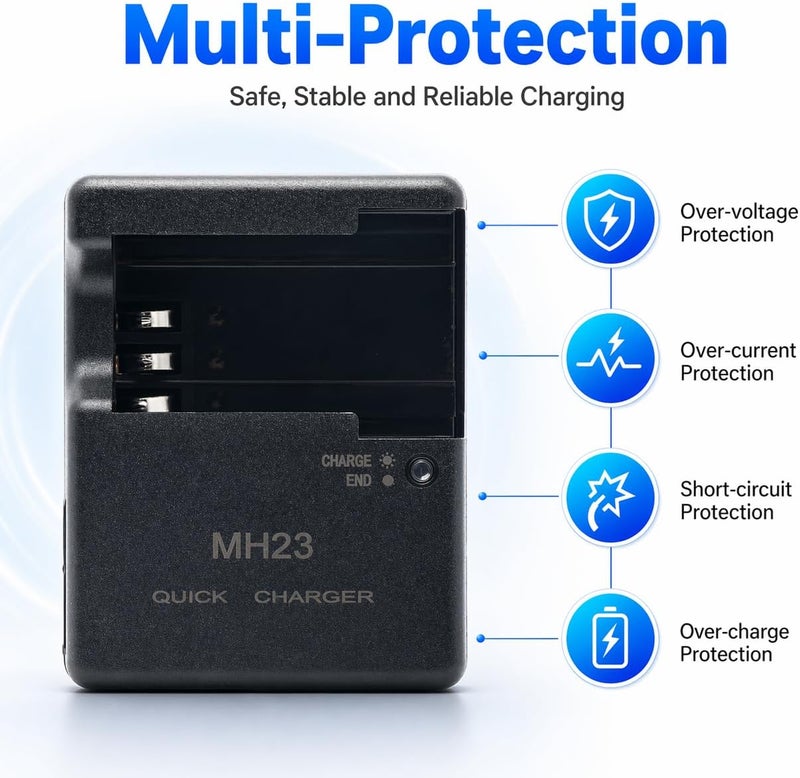 LumsAura MH-23 Battery Charger for Nikon EN-EL9 EN-EL9a Batteries, Quick Replacement Charger Compatible with Nikon D40 D40X D60 D3000 D5000 DSLR Cameras - Image 4