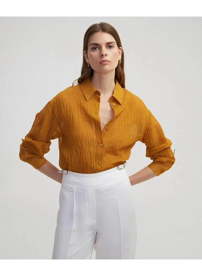 ابيكول قميص بتأثير مجعد