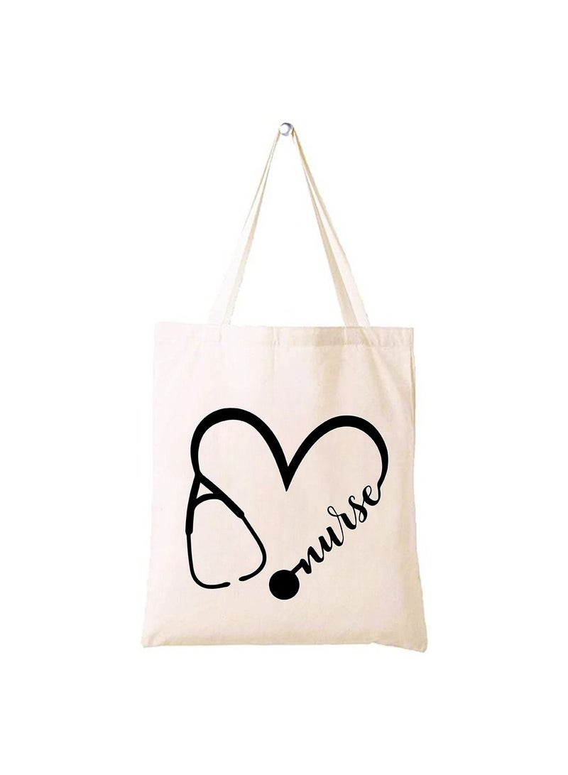 PRINTSHOP4ME Nurses day gift Cotton bag- Printed funny Nurse idea designs - Nurse Gift and Appreciation Gifts - Eco Friendly and Lightweight - For event, gift pack and students  - Image 1