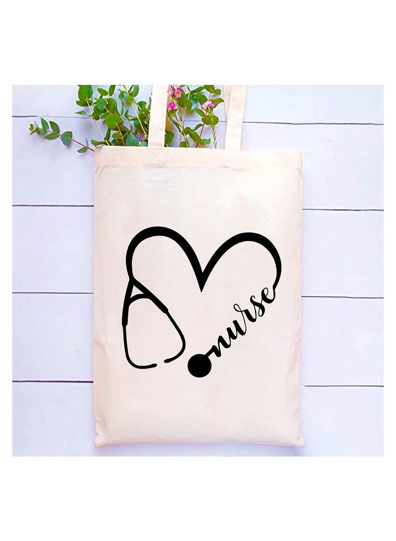 PRINTSHOP4ME Nurses day gift Cotton bag- Printed funny Nurse idea designs - Nurse Gift and Appreciation Gifts - Eco Friendly and Lightweight - For event, gift pack and students  - Image 2