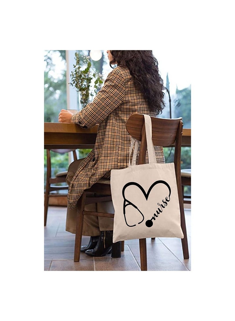 PRINTSHOP4ME Nurses day gift Cotton bag- Printed funny Nurse idea designs - Nurse Gift and Appreciation Gifts - Eco Friendly and Lightweight - For event, gift pack and students  - Image 3