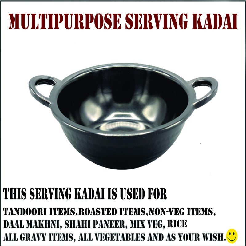 ZIDO (Pack of 1 Exclusive Classical Design Serving Kadai for All Type of Items Like Shahi Paneer, Dal Makhani, Malai Khofta, Manchurian, Rice and All Vegetables - Image 2