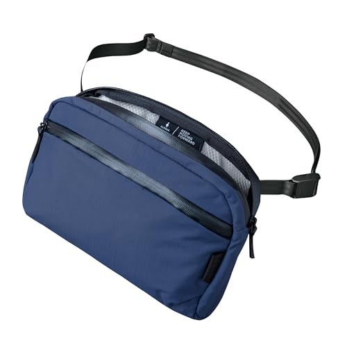 ALPAKA Flight Sling 2L- Crossbody Sling Bag For Men Travel Lightweight,Portable, Packable, with Quick Release Shoulder Strap and Magnetic Buckle - Integrated Key Leash - WeatherProof,Blue Axoflux 210D - Image 1