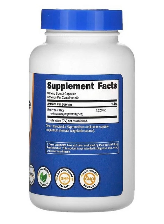 Nutricost Red Yeast Rice 1200 mg 120 Capsules 600 mg per Capsule - Image 2