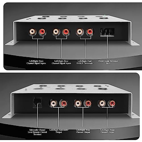 LANZAR Vibe Upgraded 3-Way Electronic Audio Crossover Network with Hi-Pass and Low-Pass Channel, 12dB Octave Slope, Remote Subwoofer Control, Parallel Input Switch- VIBEX6, White - Image 4