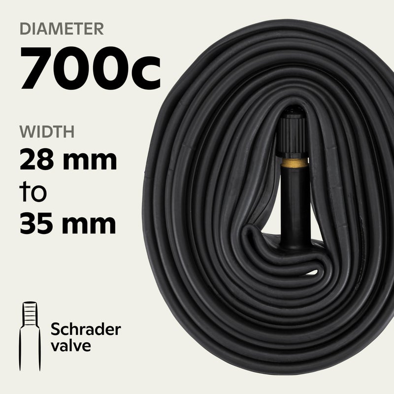 Schwinn Replacement Bike Tire Tube, 700c x 28-35 mm Bike Inner Tube, Schrader Valve, Durable Construction, Replacement for 700c Road, Hybrid, and Dual Sport Bicycle Tires - Image 5