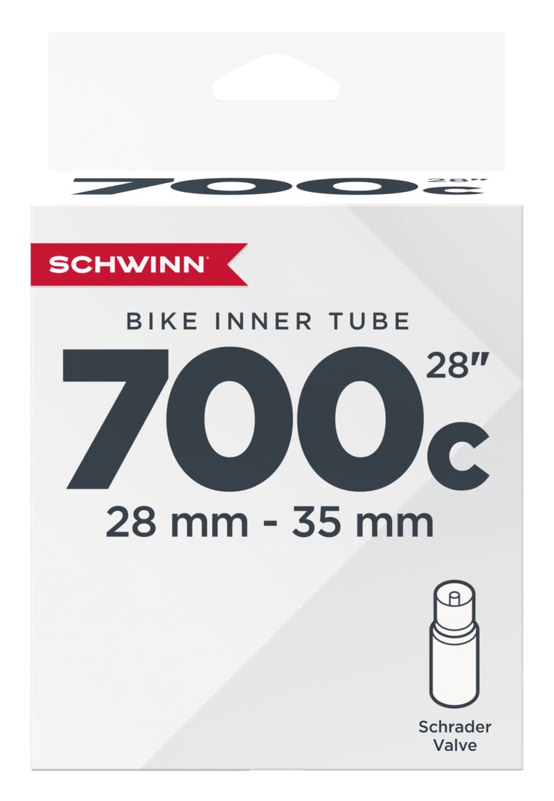 Schwinn Replacement Bike Tire Tube, 700c x 28-35 mm Bike Inner Tube, Schrader Valve, Durable Construction, Replacement for 700c Road, Hybrid, and Dual Sport Bicycle Tires - Image 1