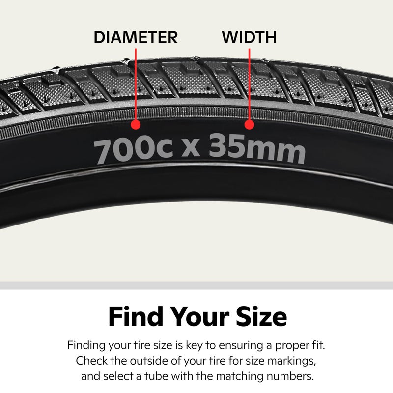 Schwinn Replacement Bike Tire Tube, 700c x 28-35 mm Bike Inner Tube, Schrader Valve, Durable Construction, Replacement for 700c Road, Hybrid, and Dual Sport Bicycle Tires - Image 4