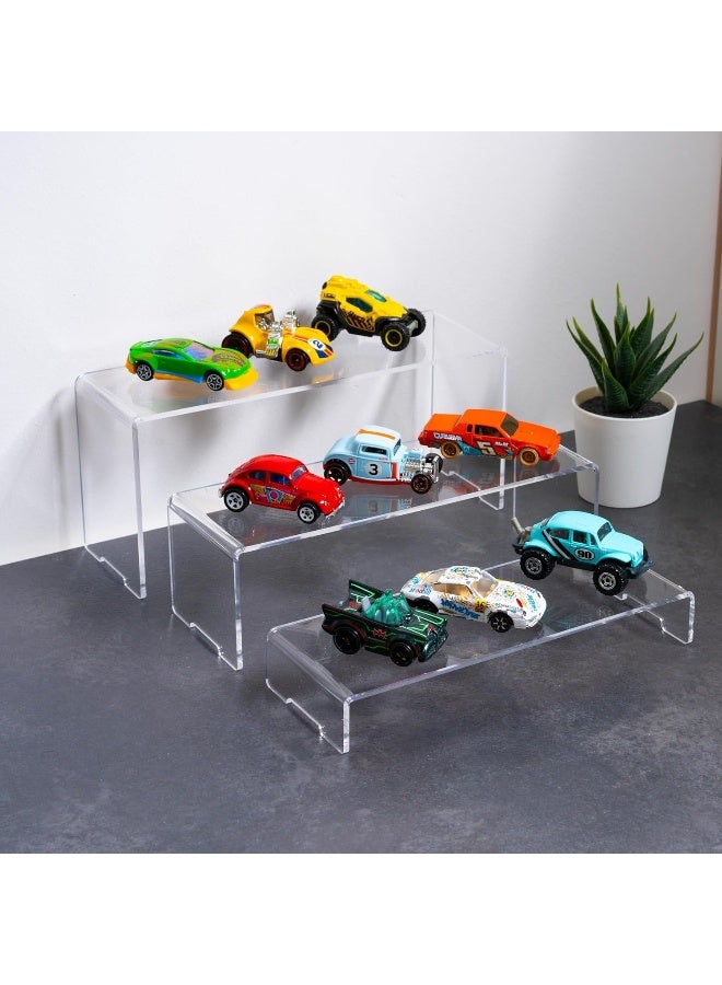 TPGP - Display Risers, 2 Sets Clear Acrylic Large Showcase, Collectibles Display Stands, Suitable for Retail Showcase, Jewelry, Funko Pop Figures, Cup Cake stand - Image 2