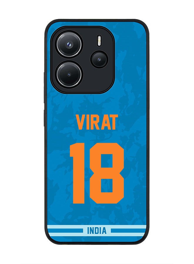 Stylizedd For Xiaomi Redmi Note 14 4G 4G Case,Slim fit Camera Protection, Shockproof Thin Phone cover  - India Virat Kohli, Jersey No 18 - Image 1