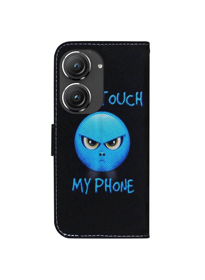 S-TOP Case For Asus Zenfone 9 Coloured Drawing Leather Phone Case - Image 3