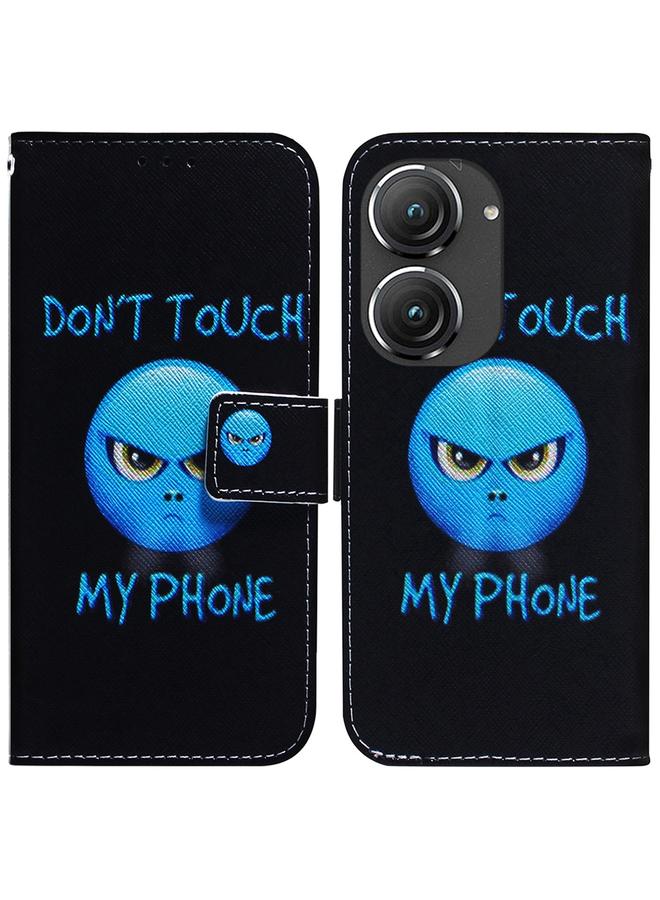 S-TOP Case For Asus Zenfone 9 Coloured Drawing Leather Phone Case - Image 1