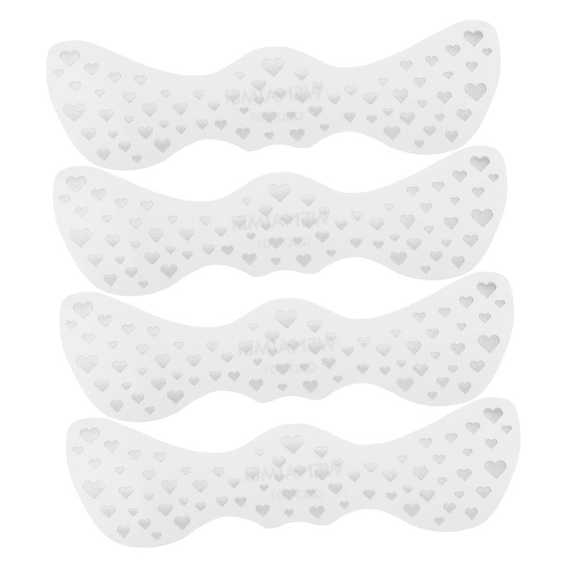 Outanaya 4pcs Tattoos Cute Heat-shaped Face Stickers for Makeup Shiny Facial Accessories for Festivals and Parties - Image 1