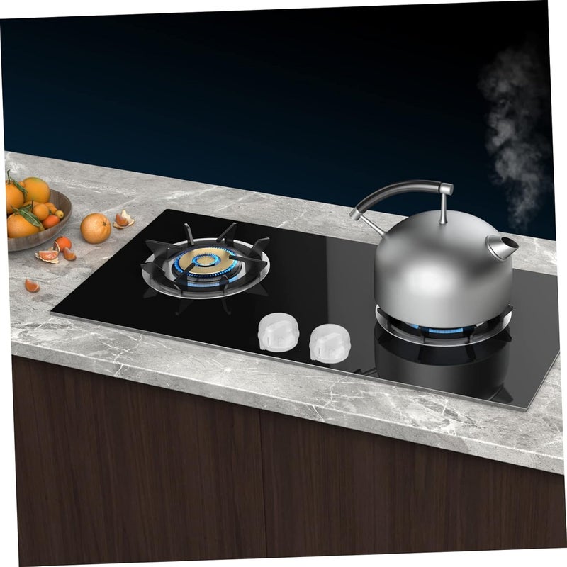 UPKOCH 4pcs Child Safety Stove Knob Covers for Toddlers Heat-Resistant Kitchen Accessory Prevents Accidental Gas Activation Sturdy Plastic Protector - Image 5