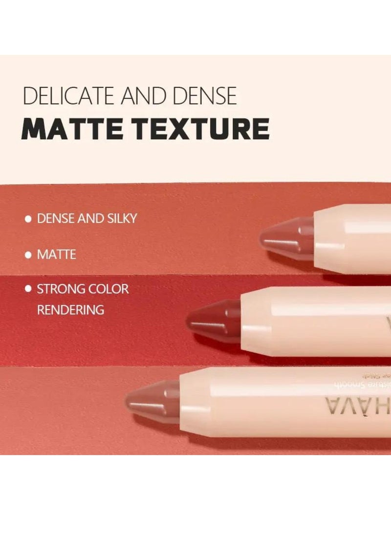 LACHAVA Ultra Matte Lipstick Waterproof and Long Lasting Lip Liner Lip Makeup Matte Finish Hydrating Lipstick Matte Nude Lipstick Lipliner Lip Crayons Moisture Smooth Matte Lipstick Pencils # 05  - Image 4