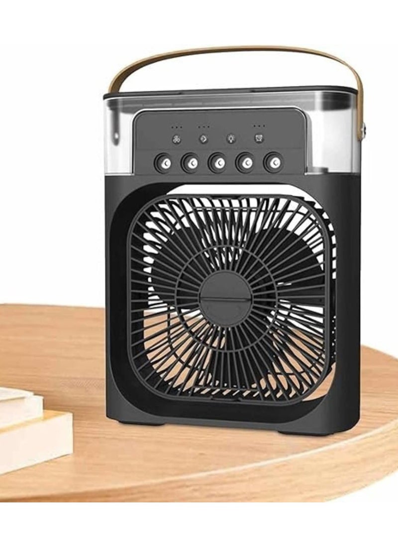 DubaiGallery - Multi Functional Five Hole Humidification Air Conditioning Fan Electric Fan Desktop Spray 5-speed Air Conditioning Water-cooling Fan USB Type-C Charging Spray Humidifier Fan - Image 1