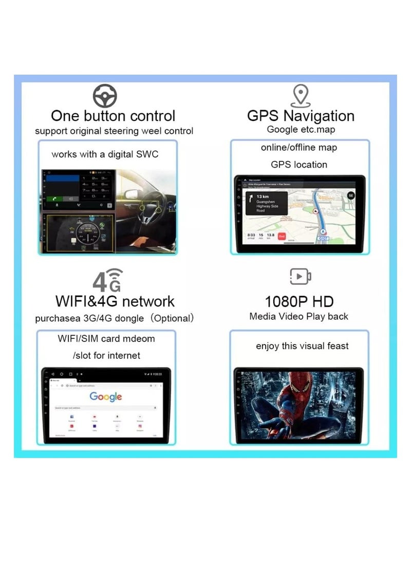 AVT Android Screen For Nissan Sentra 2012 2013 2014 2015 2016 2017 2018 2019 2GB RAM 32GB ROM Support Apple Carplay Android Auto Wireless QLED 10 Inch Touch Screen With Backup Camera Included - Image 3