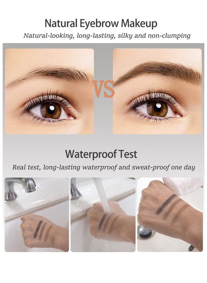 ليسديفيو مجموعة مكياج بودرة الحواجب - 3 ألوان، لوحة بودرة الحواجب، مقاومة للماء وتدوم طويلًا، لون بني غامق/فاتح، تملأ الحواجب وتحددها، للنساء، مع مرآة وفرشاة حواجب وشفرة حلاقة - مجموعة 02 - Image 5