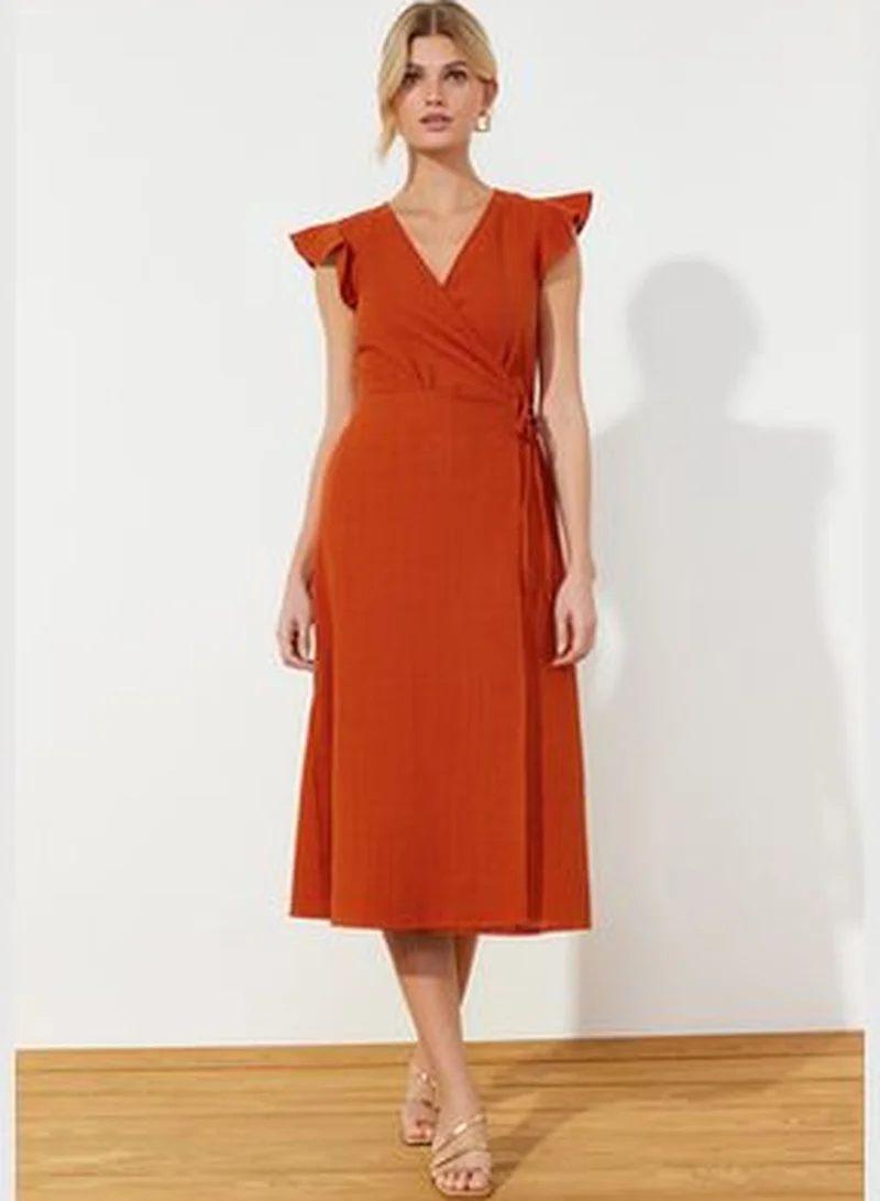 trendyol Flutter Sleeve Dress